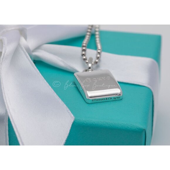 Extremely Rare Tiffany & Co Square Tag Maker's Necklace "Tokyo Japan Exclusive" - Picture 5 of 10